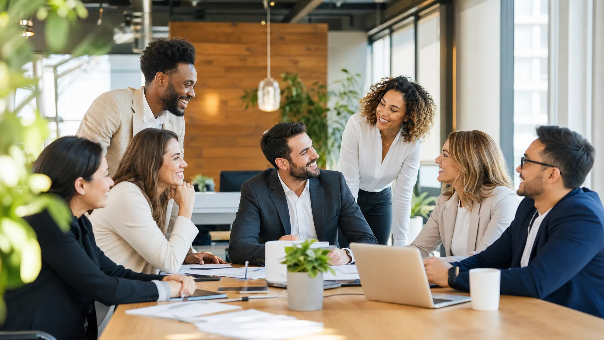 Healthy and productive workplace team